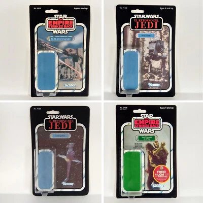 CARDBACK + EMPTY BUBBLE (ALL REPRO) VINTAGE STAR WARS C-3PO, AT-AT, B-WING AT-ST - Imagen 1 de 4