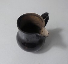 ancien pot à lait ou chicorée terre cuite vernissée réfractaire art populaire