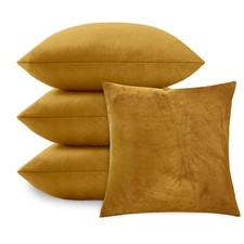 Velvet Cushions Filled or Cushion Covers Pack 4, 2, 1  Bed Sofa Decor Pillows