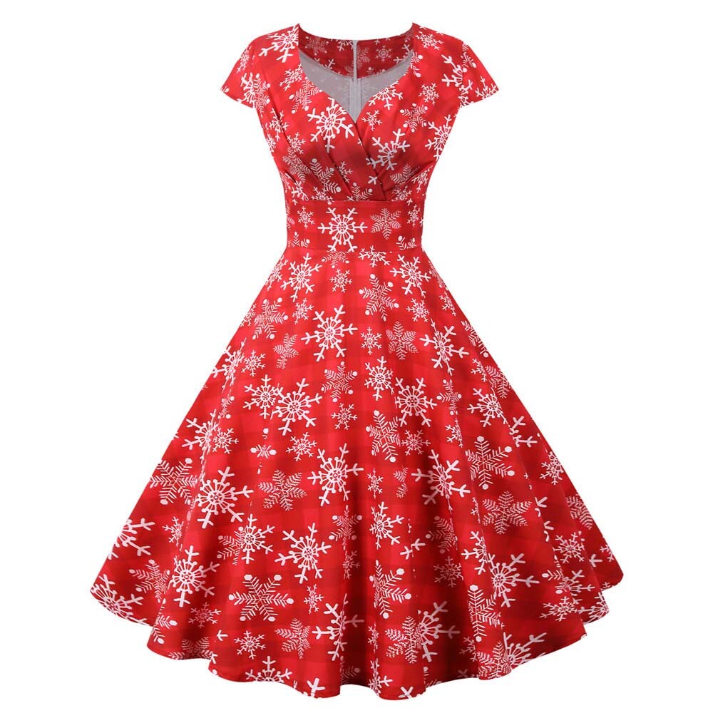 white christmas dresses Rockabilly Christmas Dress Womens Clothing Size 24