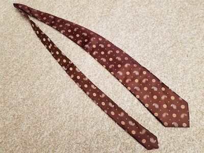 Ermenegildo zegna Silk Tie Maroon Paisley 100% Seta Soie Made in Italy