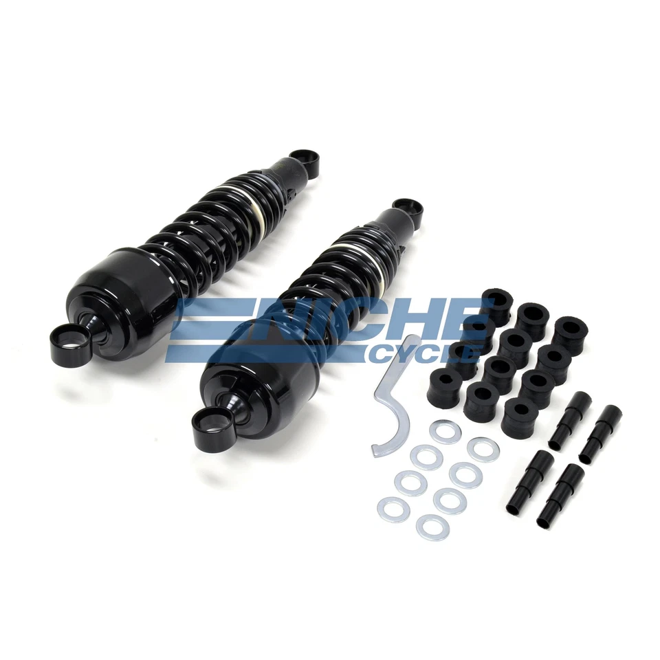 Amortiguadores traseros negros ojo/ojo Kawasaki KZ750 B1 - B4 76-79 325 mm Foto 2 de 3