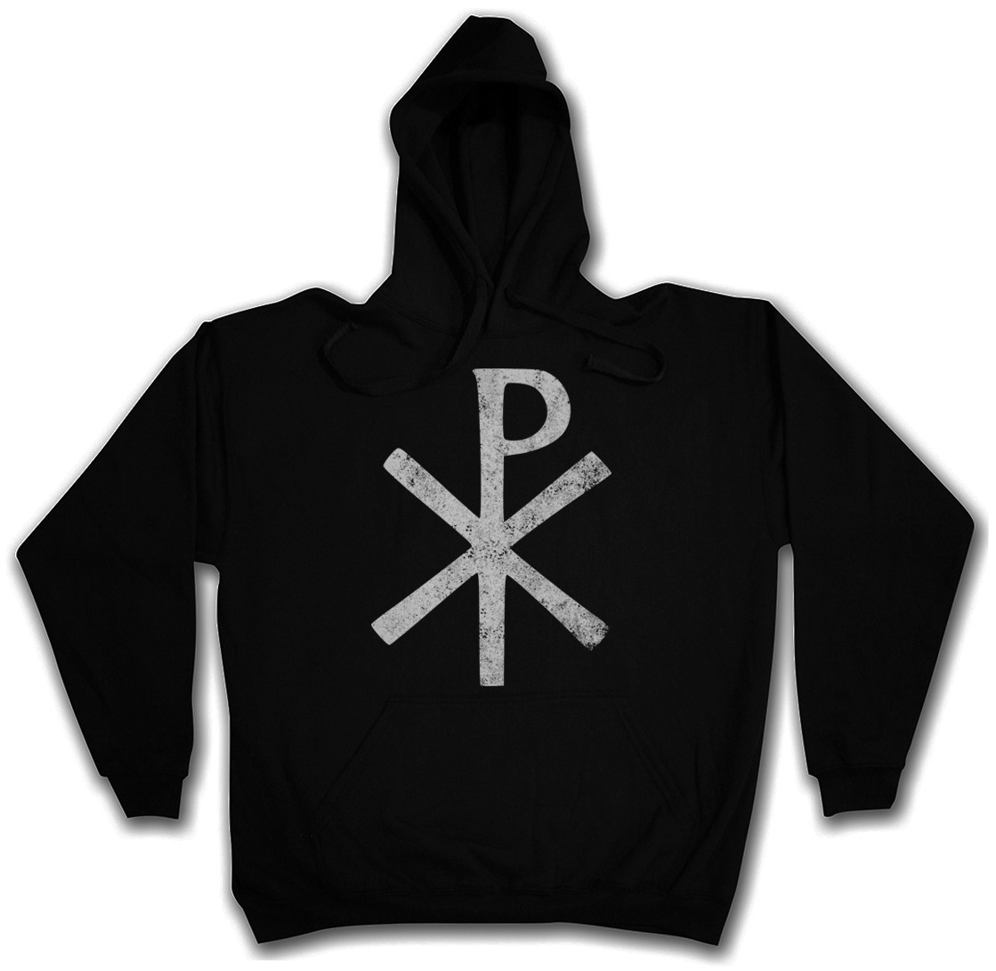 CHI RHO SYMBOL HOODIE ? XP Ichtys Jesus Christus Christ Pax Christi Zeichen Logo
