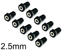 NEW 10-Pack 2.5mm Sub-Mini Plug Mono Audio Isolated Panel Mount Headphone Jack