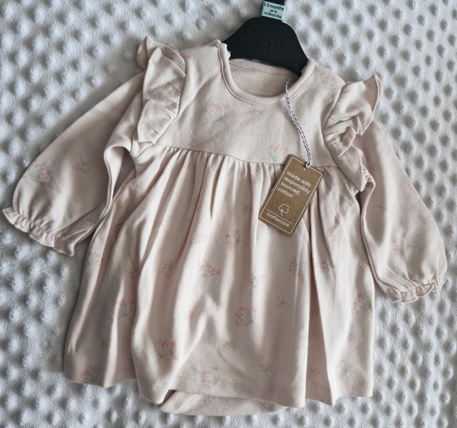 Mothercare Baby Girls My First Pink Romper Dress, 7.5lbs Or Up To 10lbs & 0-3 