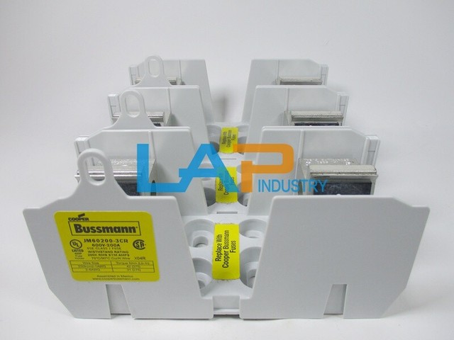 Bussmann JM60200-3CR Class J 3-Pole 600V 200 Amp Fuse Block / Fuse ...