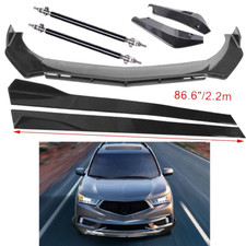 Carbon Fiber Front Bumper Lip Splitters Side Skirt Strut Rod For Acura Md