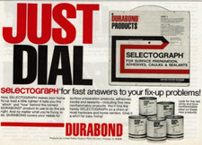 1978 Vintage Print Ad Just Dial Selectograph for fast answers fix-up Durabond