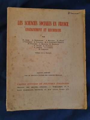 Sozialwissenschaften in Frankreich, Lehre und Forschung, Raymond ARON, 1937