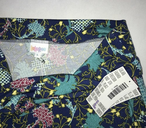 Women's LuLaRou Maxi Long Skirt Dress Size Large Floral Patterned NEW NWT - Picture 2 of 3
