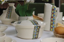 35 piece Dinner Set Stoneware Ceramics Handmade Margoum