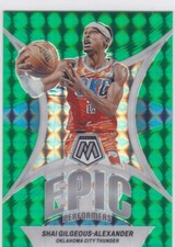 SHAI GILGEOUS-ALEXANDER Mosaic Thunder GREEN PRIZM VERSION Epic Basketball SGA!