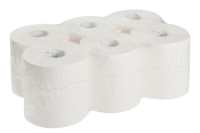Recycling Weiß 75 % Perforiert 24 Cm 140 M 24 X Handtuchrollen 2 Lagig Innen- Un