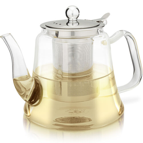 Teabloom Siena Glass Teapot – Large Capacity – 40 oz. / 1200 ml (4-5 Cups) - 第 1/6 張圖片