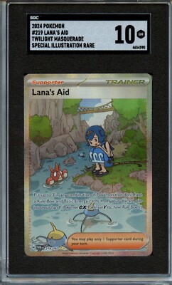 2024 Pokemon Lana s Aid Twilight Masquerade Special Illustration Rare SGC 10