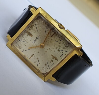 Vintage Ladies ROAMER Gold Plated Handwinding 15J Cal.MST450 Swiss Made From60's
