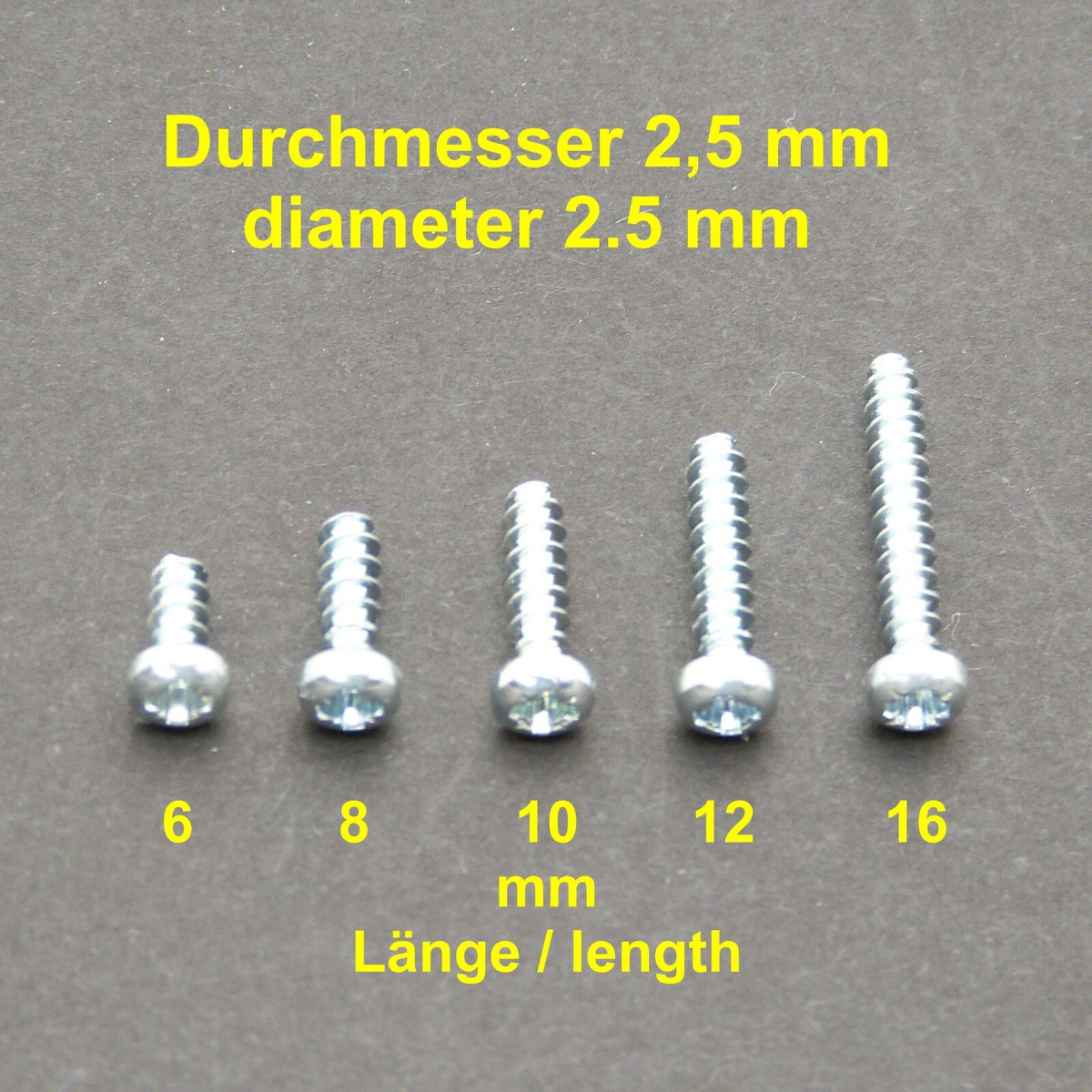 20 Schrauben 2,5 2.5 X 6 8 10 12 16 Mm Modellauto 1 Produktbild-Vorschau 2
