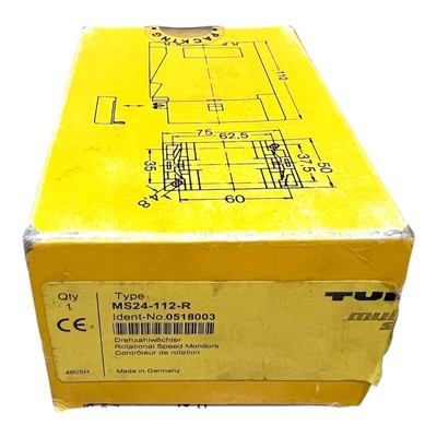 1x Turck MS24-112-R Drehzahlwächter 0518003