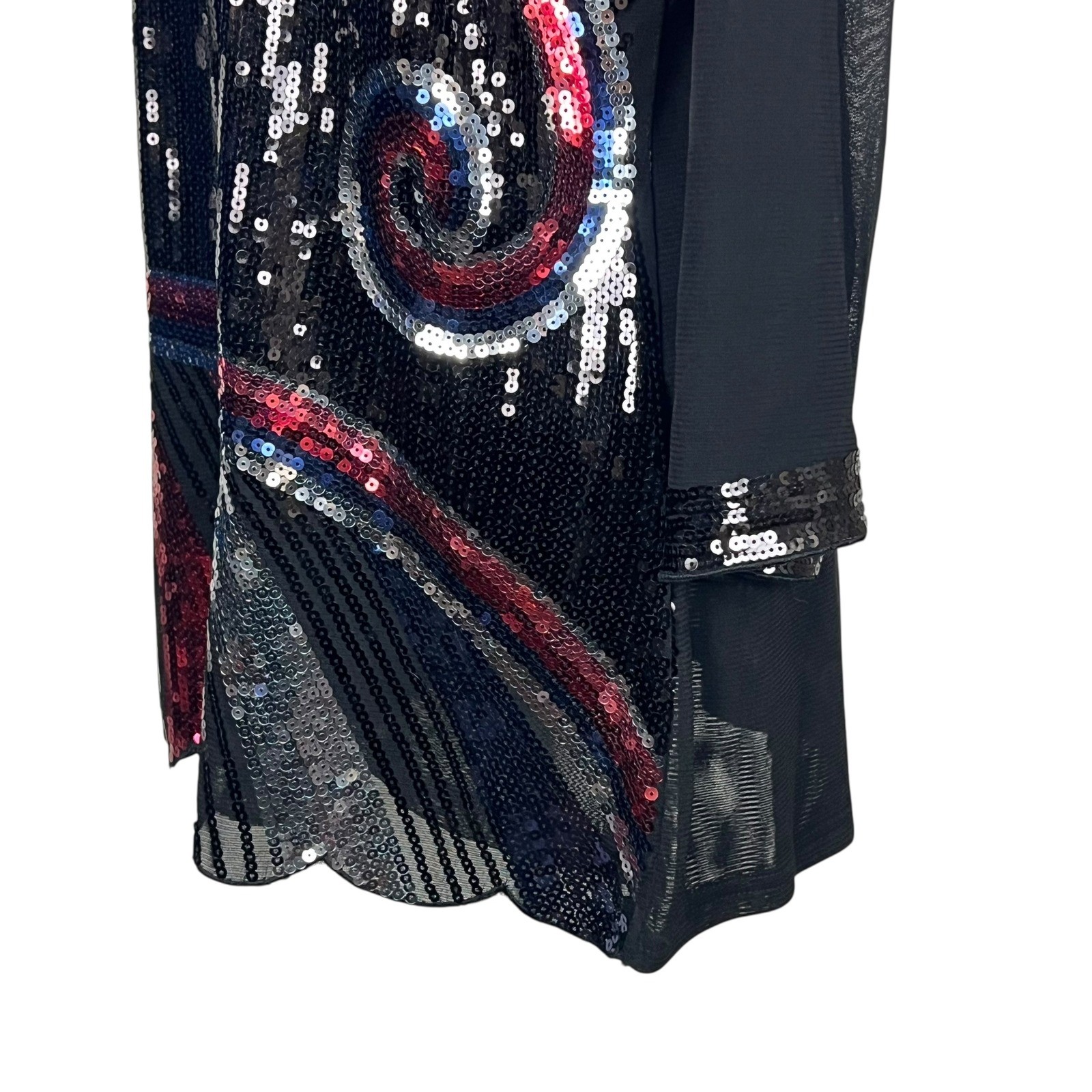 Ameri Mode Sequin Art Deco Style Mesh Long Sleeve… - image 10