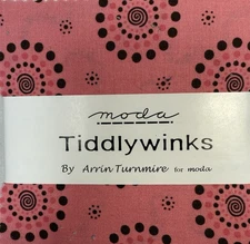 Moda Cotton Fabric Charm Pack Tiddlywinks by Arrin Turnmire Multicolor Abstracts