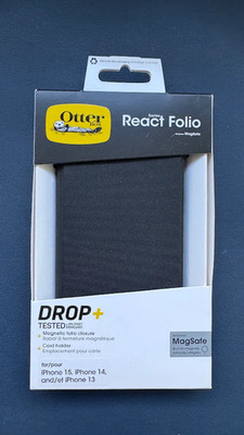 OtterBox React Series Folio Case für iPhone 17e, 16e, 15, 14, 13, stoßfest