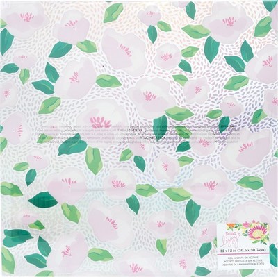 Dear Lizzy Here & Now Specialty Paper 12''X12''-Acetate W/Iridescent Foil Accents