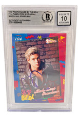 Mark-Paul Gosselaar Signed Saved by the Bell 1992 Pacific Card #104 Beckett 10