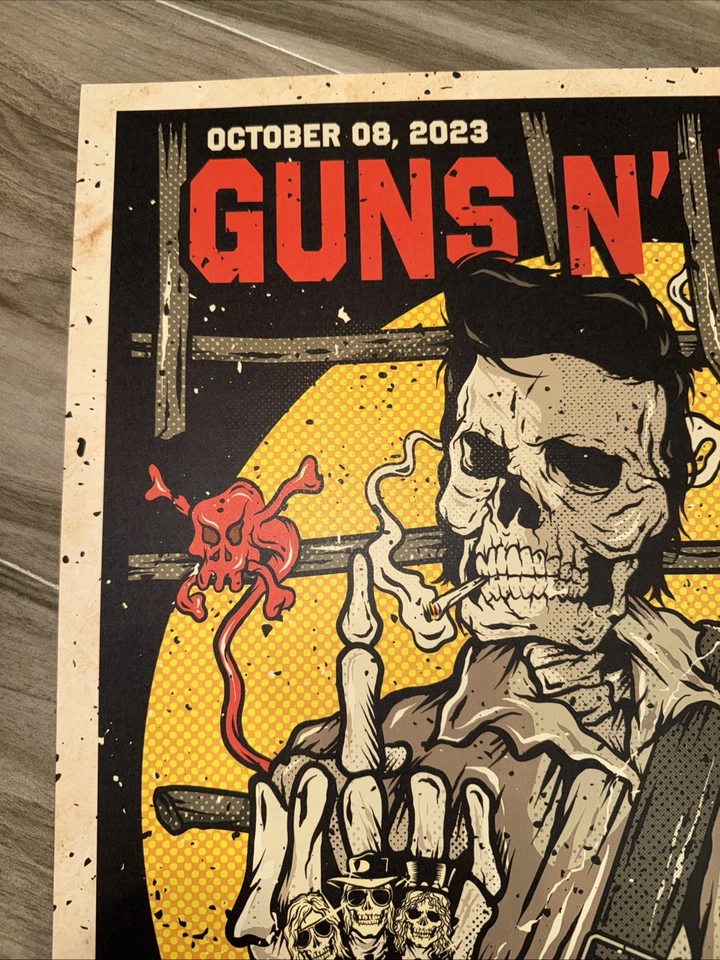 Póster litografía Guns N’ Roses Sacramento 10/8/23 245/250 raro Foto 4 de 4