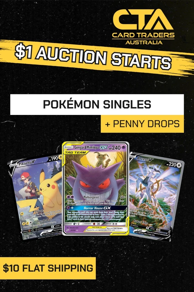 POKÉMON SINGLES - $1 STARTS - PENNY DROPS
