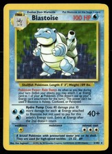 Blastoise 2/102 Holo Rare Base Set Unlimited Pokemon MP