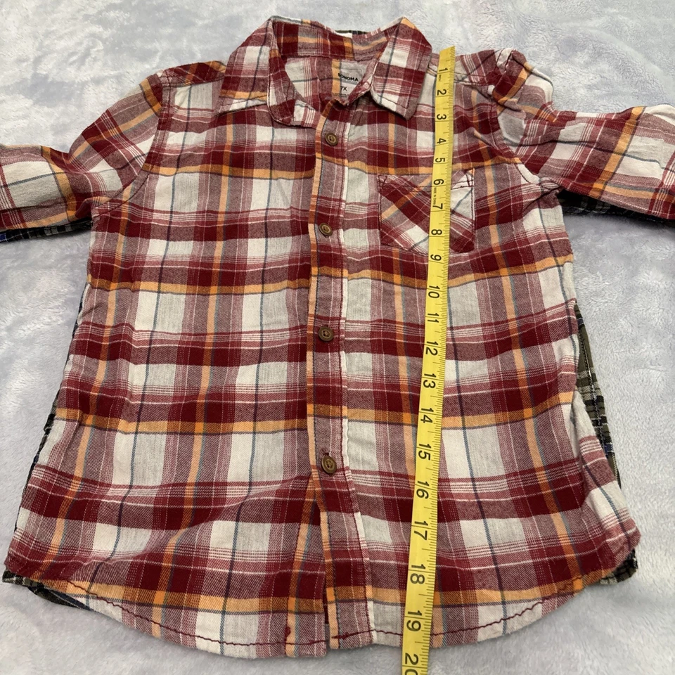 Lot Of 2 Sonoma Long Sleeve Plaid Button Up Shirts Boys Size 7 - Image 4 of 4