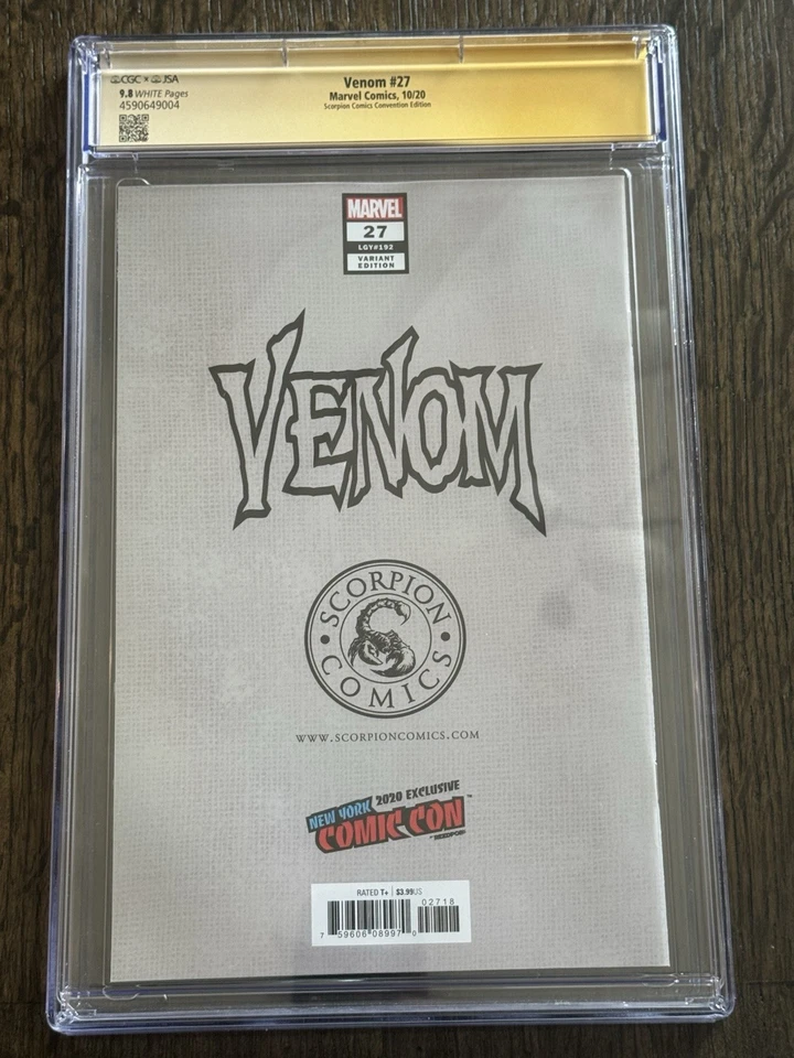 Venom #27 NYCC CGC SS 9.8 firmado Gabrielle Dell’Otto Foto 2 de 2