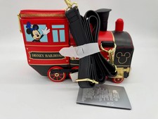 2026 Disney Parks Loungefly Railroad Train Mickey Minnie Mouse Crossbody Bag New
