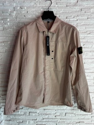 Stone Island Overshirt M New Supima Cotton Snap Button Dusty Pink