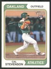 2023 Topps Heritage #176 Cal Stevenson RC Oakland Athletics TW797