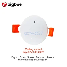 Tuya Zigbee Human Presence Motion Sensor Ceiling Mount MmWave Radar Light Sensor