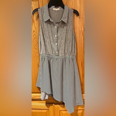 Anthropologie X Hem & Thread Flowy Asymmetrical Hem Lined Mini Dress Size Small