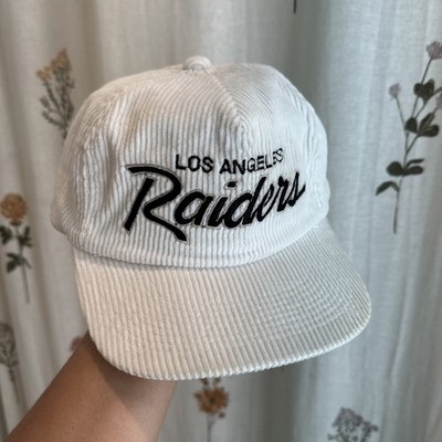 VTG Los Angeles Raiders Script Snapback Hat, Double Line Cap, Sports Specialties