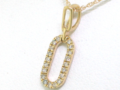 Diamant Anhänger 585 Gelbgold 14Kt Collier 19 Diamanten 0,08ct Wesselton   Kette