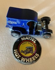 1969 Mattel Hot Wheels Paddy Wagon W/Button USA Red Line W/Windshield
