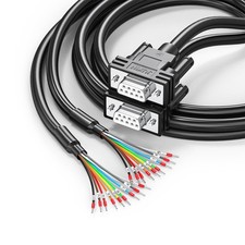 2Pack DB9 Serial Extension Cable 5FT,RS232/485 D-SUB 9Pin Female Connector to...