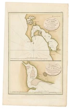 1798 La Perouse Map and Chart of San Diego; Earliest Map of San Diego Bay