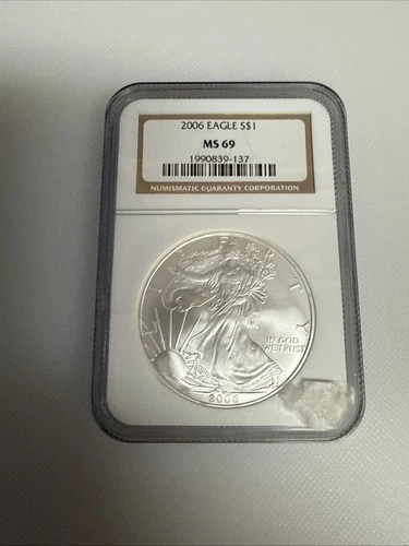 Eagle 2006 S$1 MS69 Coin NGC Certified