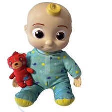 CocoMelon Musical Bedtime JJ Doll and Teddy Soft Plush Singing Toy works