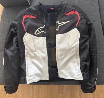 Alpinestars Dynamic Flow Control Textiljacke, Größe L, Rot/weiß/schwarz