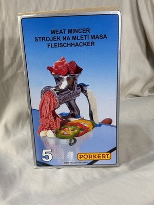 Porkert Cast Iron Manual Meat Grinder Size 5 High Quality Made in Czech NEW kit