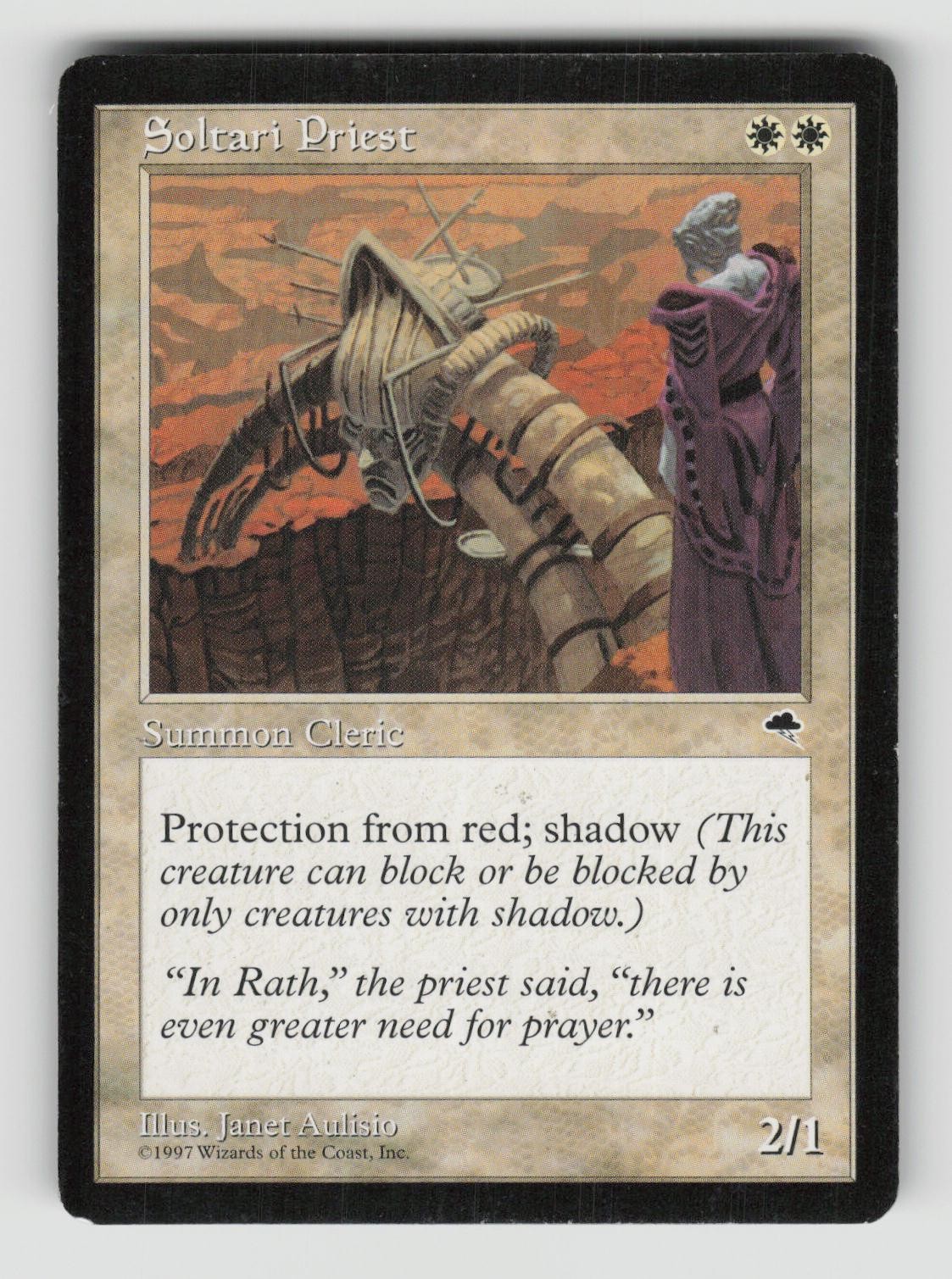 Soltari Priest 46 Uncommon Tempest Magic: The Gathering Moderately Played