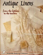 Antique Linen Book Damask Emboidery Lace MORE