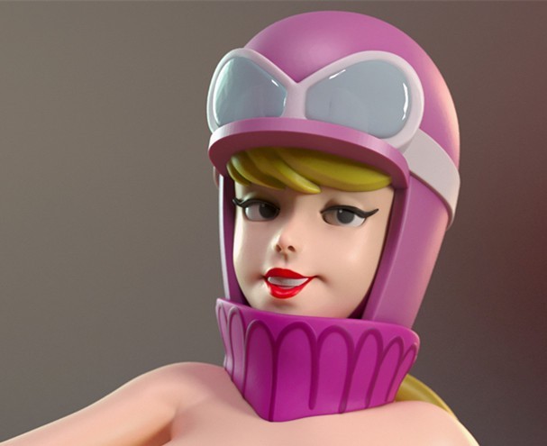 Penelope-Pitstop 1/24 Scale 75mm Resin Figure Unpainted Unassembled Model Kit