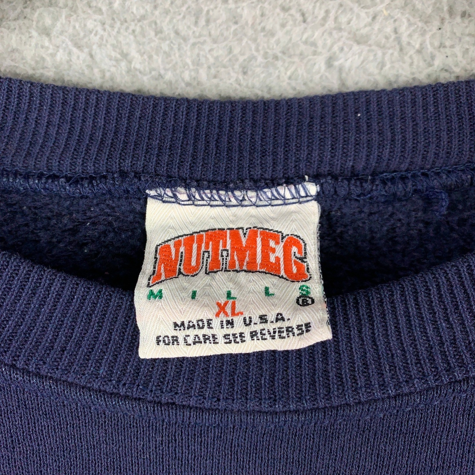 Vintage 90s Nutmeg Seattle Mariners Sweatshirt Adult XL Navy MLB Logo VTG RARE image 2